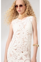Vestido Crochet Bloom Branco