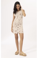 Vestido Crochet Bloom Natural