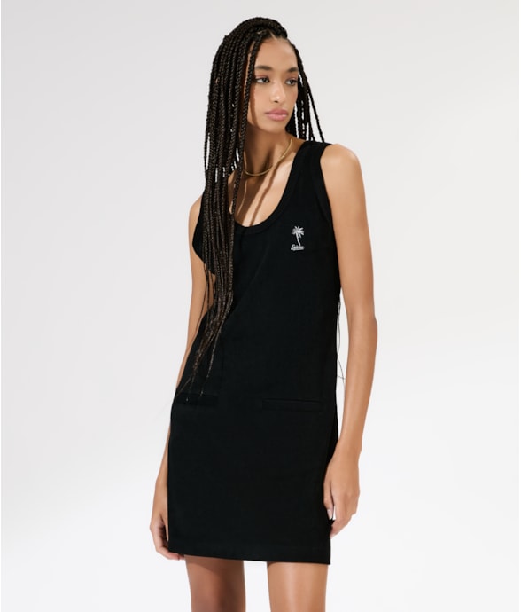 Vestido Curto Atoalhado Preto