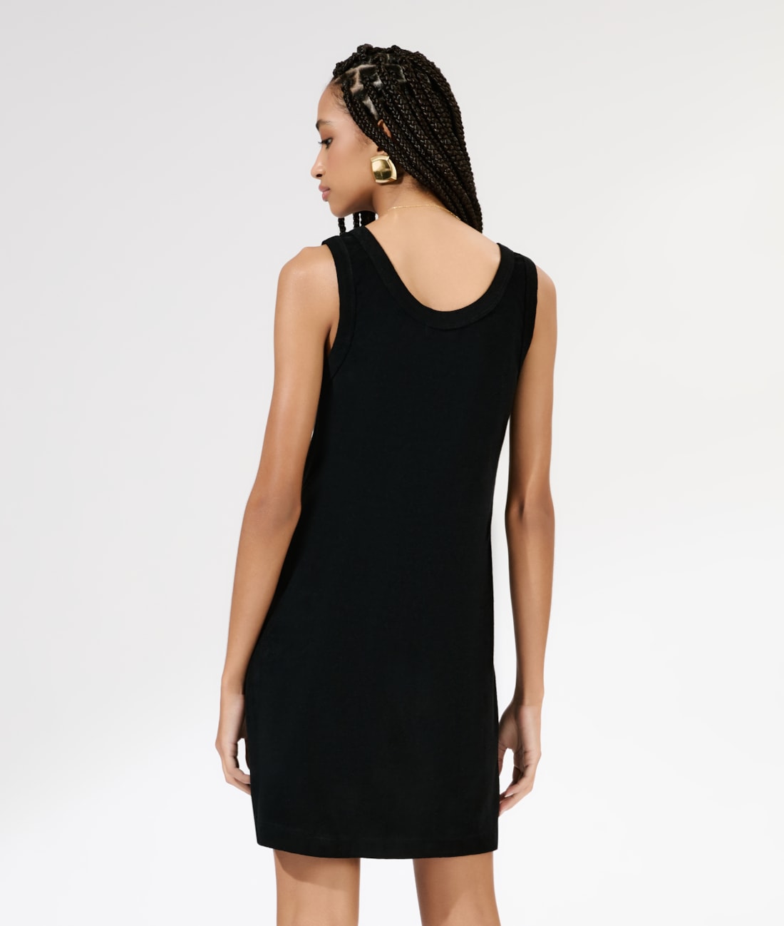 Vestido Curto Atoalhado Preto
