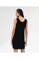 Vestido Curto Atoalhado Preto