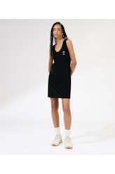 Vestido Curto Atoalhado Preto