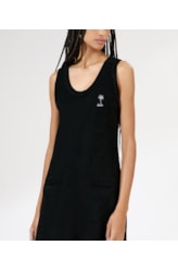 Vestido Curto Atoalhado Preto