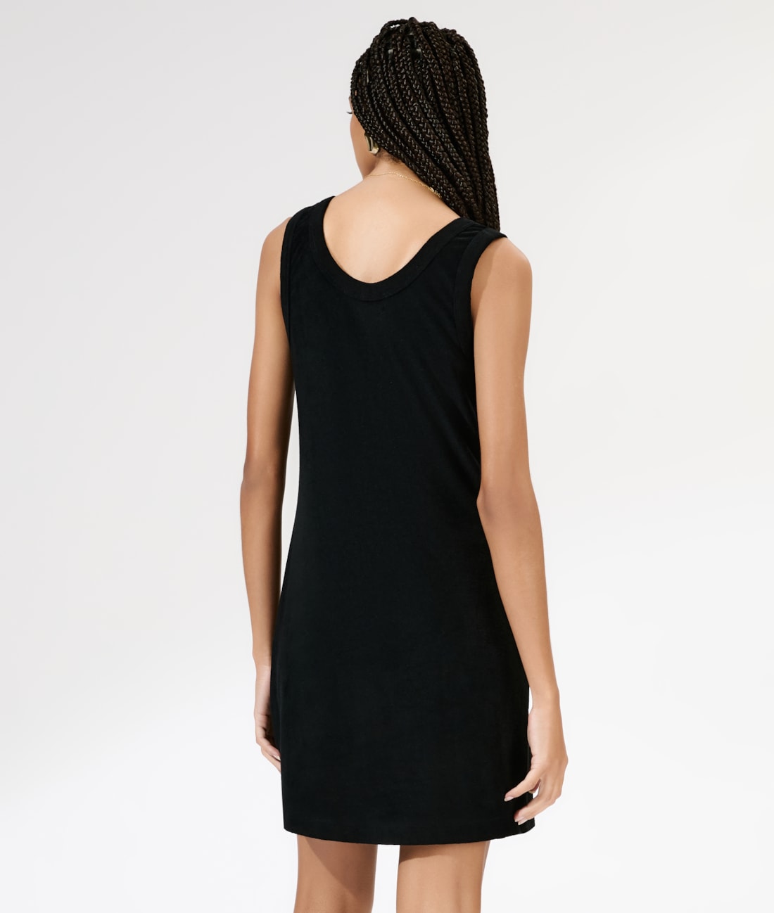 Vestido Curto Atoalhado Preto