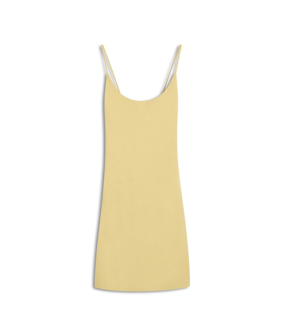 Vestido Curto Bobby Amarração Costas Amarelo Manteiga