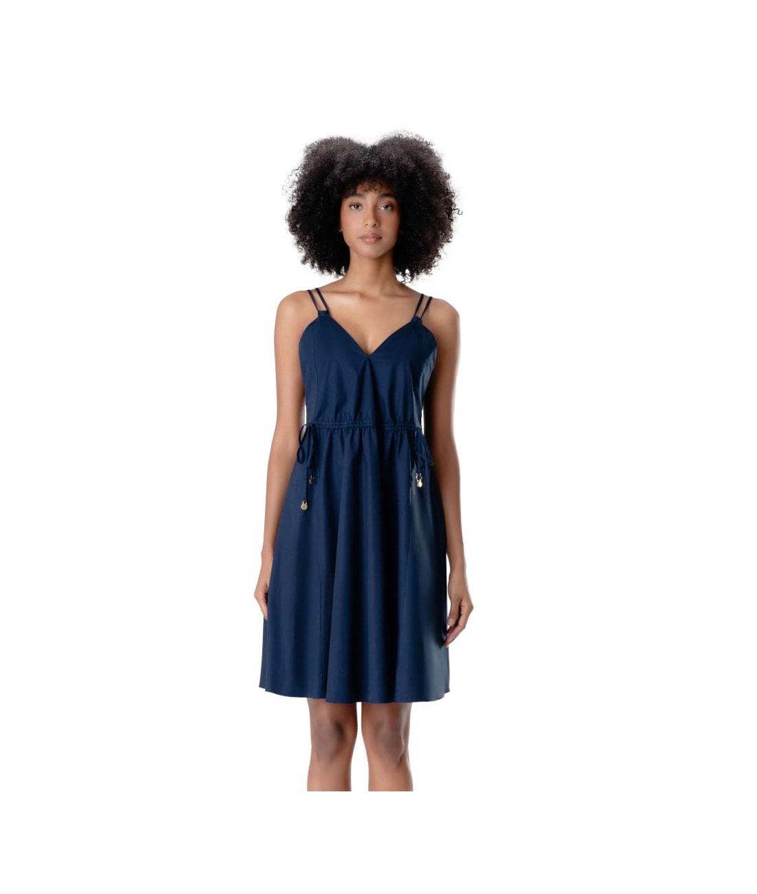 Vestido Curto Cotton Fine Dark Navy