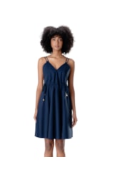 Vestido Curto Cotton Fine Dark Navy