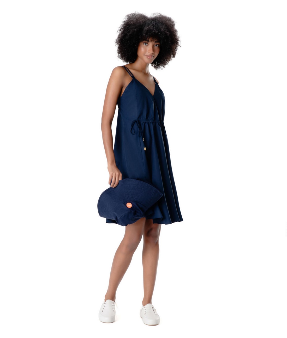 Vestido Curto Cotton Fine Dark Navy