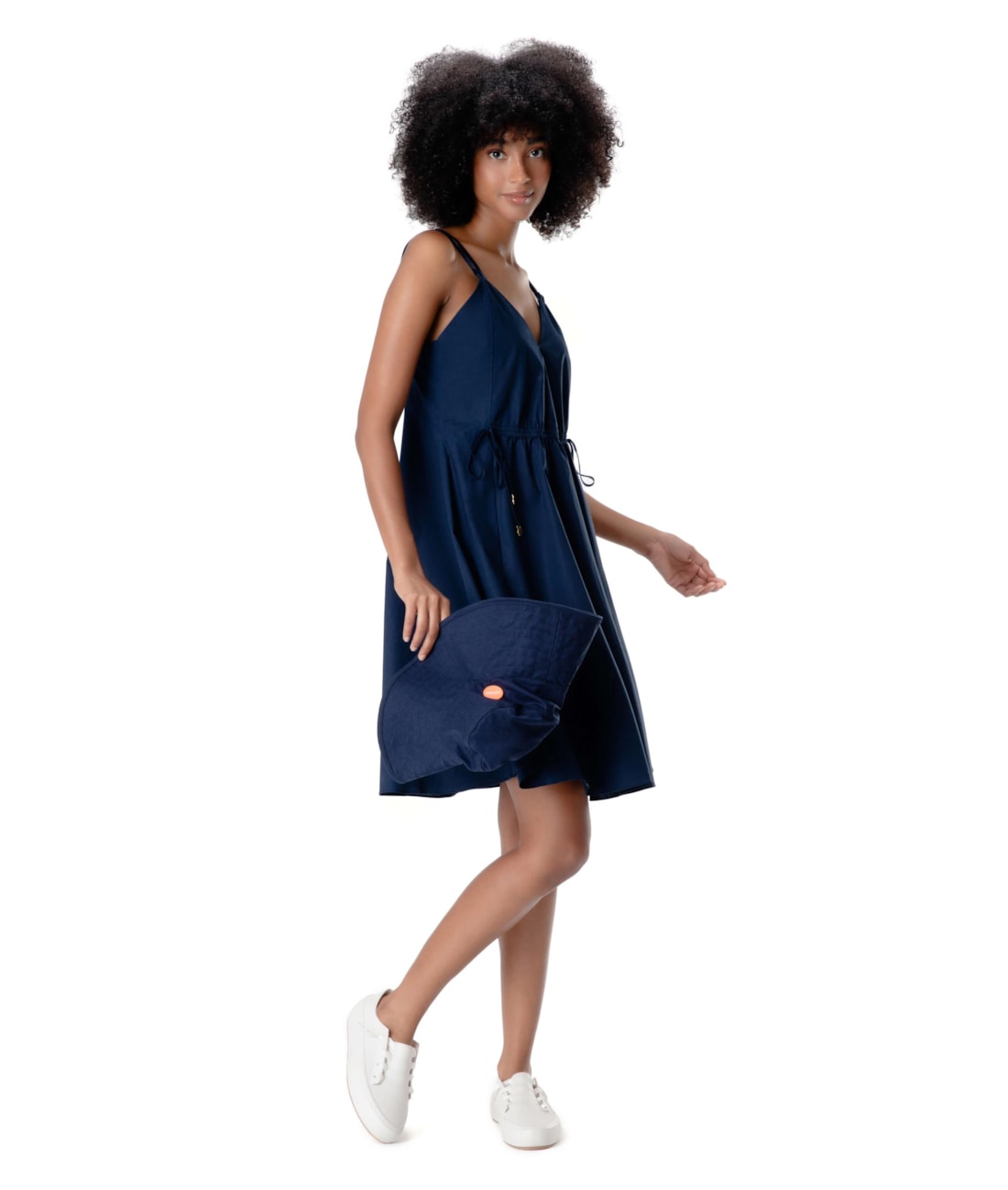 Vestido Curto Cotton Fine Dark Navy