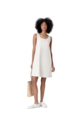 Vestido Curto Cotton Jute Natural