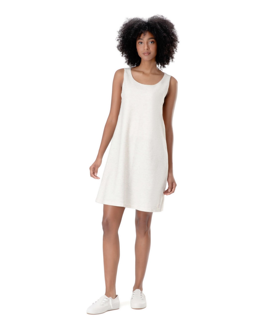 Vestido Curto Cotton Jute Natural