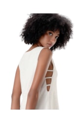 Vestido Curto Cotton Jute Natural