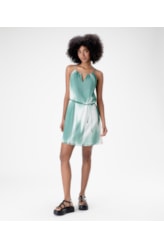 Vestido Curto Ggt Print Verde Jade