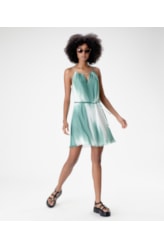 Vestido Curto Ggt Print Verde Jade