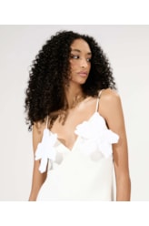 Vestido Curto Liso Blossom Branco