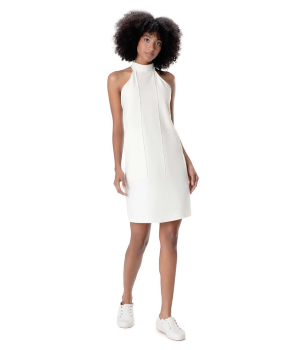 Vestido Curto Moletinho Soft Natural