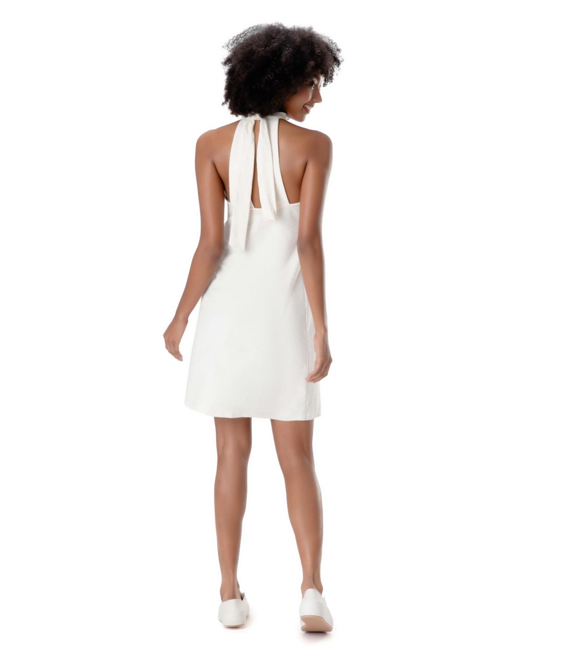 Vestido Curto Moletinho Soft Natural