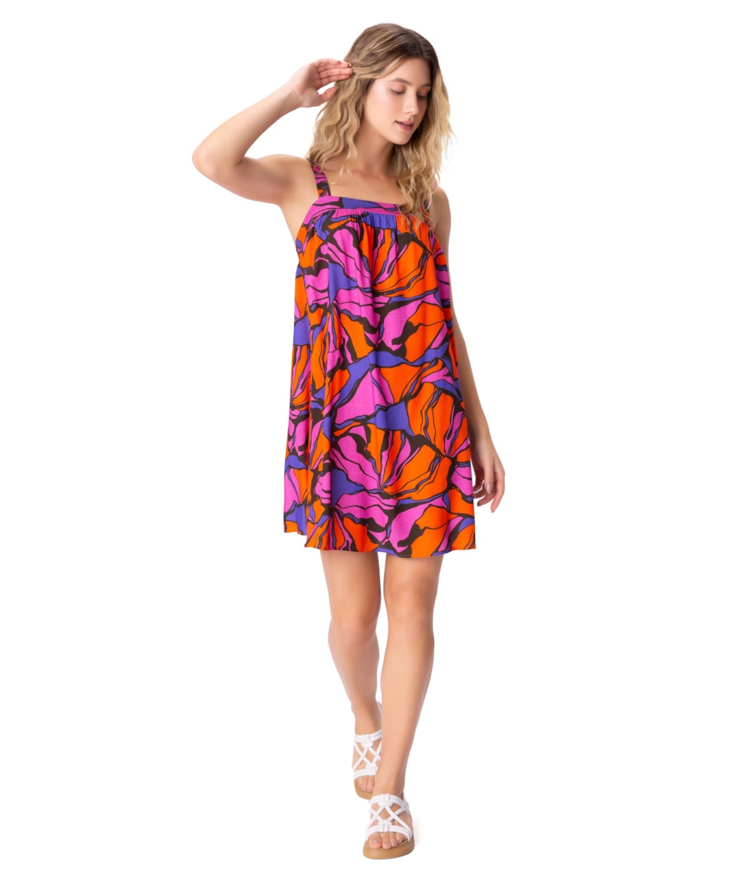 Vestido Curto Monarca Laranja