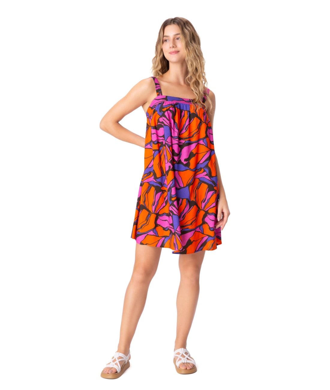 Vestido Curto Monarca Laranja