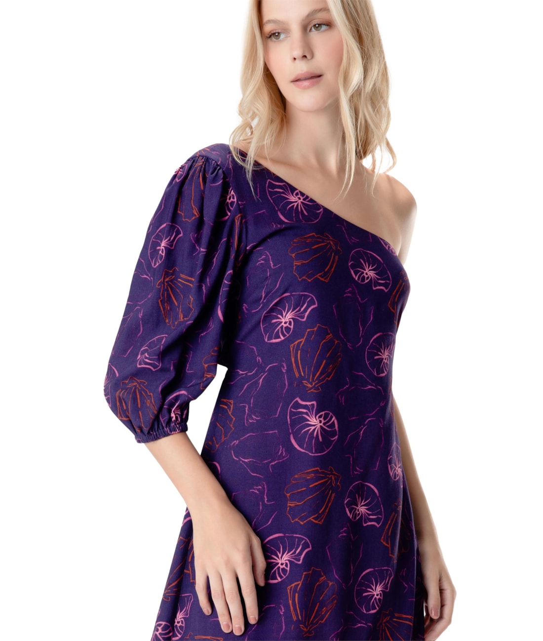 Vestido Curto Ombro Só Seychelles Roxo