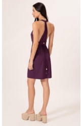 Vestido Curto Pareo Jersey Beringela