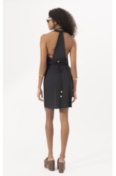 Vestido Curto Pareo Jersey Preto