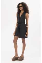 Vestido Curto Pareo Jersey Preto