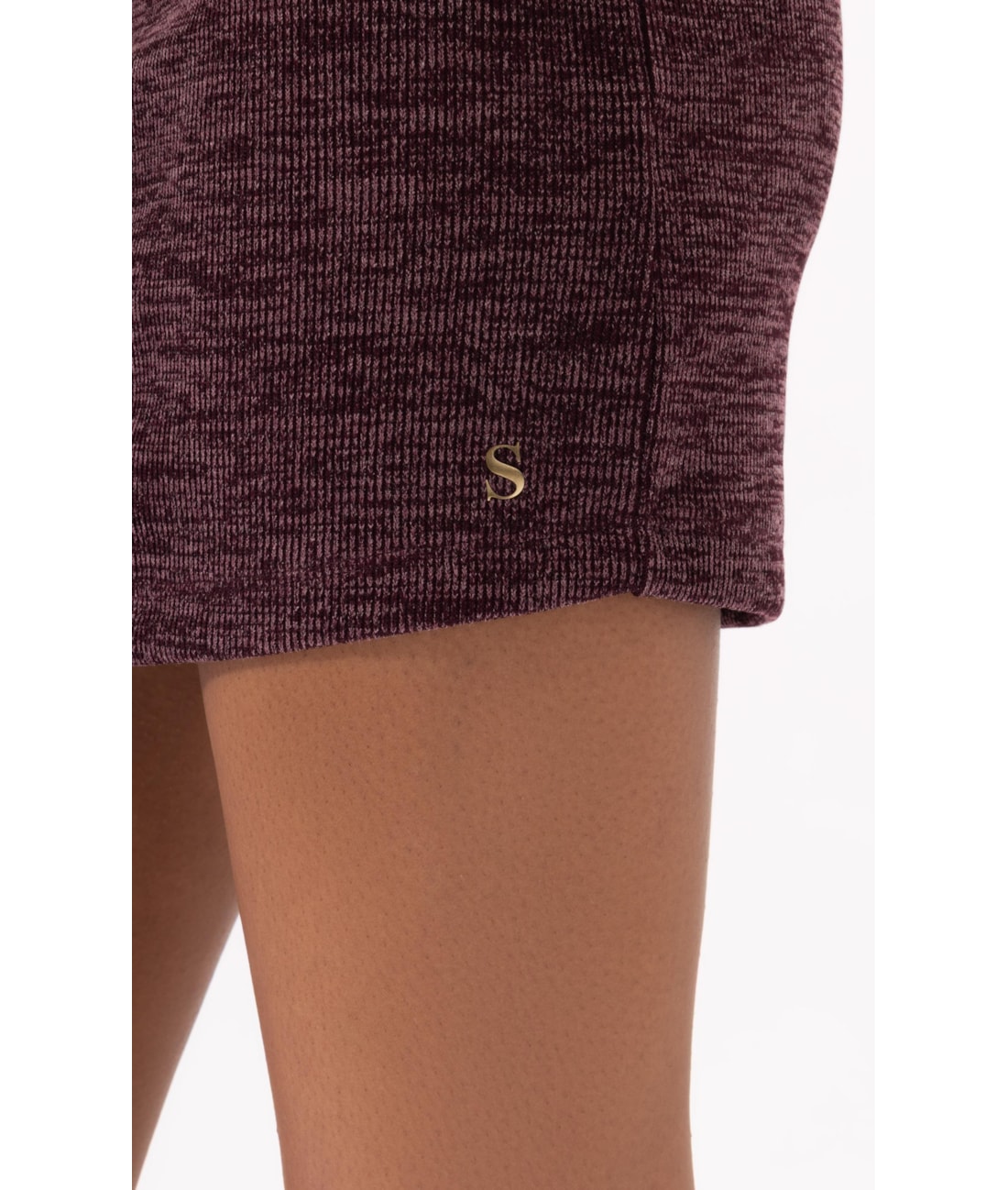 Vestido Curto Rib Alpine Vinho