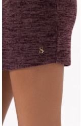 Vestido Curto Rib Alpine Vinho