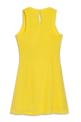 Vestido Curto Seda Trancinha Amarelo