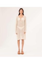 Vestido Curto Tricot Gold Bege