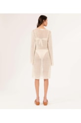 Vestido Curto Tricot Gold Bege