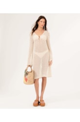 Vestido Curto Tricot Gold Bege