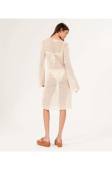 Vestido Curto Tricot Gold Bege