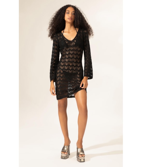 Vestido Curto Tricot Light Preto