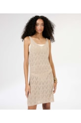 Vestido Curto Tricot Lurex Dourado