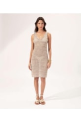 Vestido Curto Tricot Nature Areia