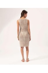 Vestido Curto Tricot Nature Areia