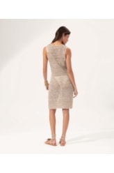 Vestido Curto Tricot Nature Areia