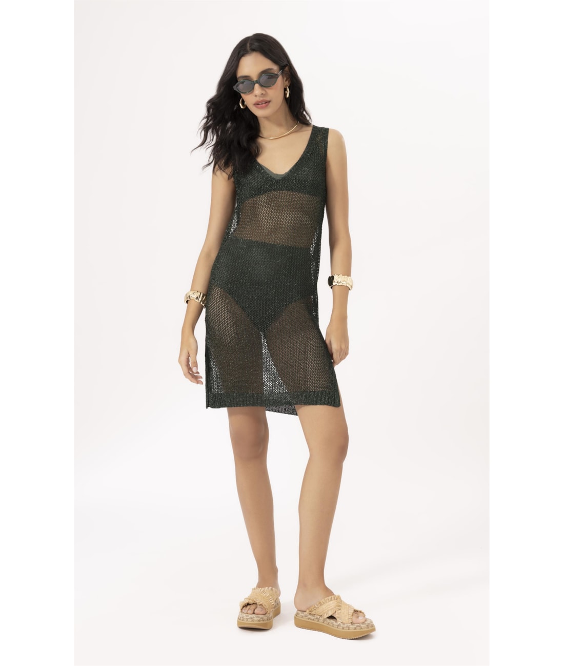 Vestido Curto Tricot Wishes Preto