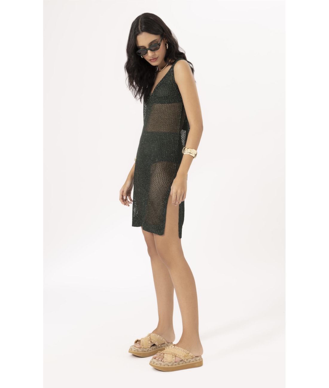 Vestido Curto Tricot Wishes Preto