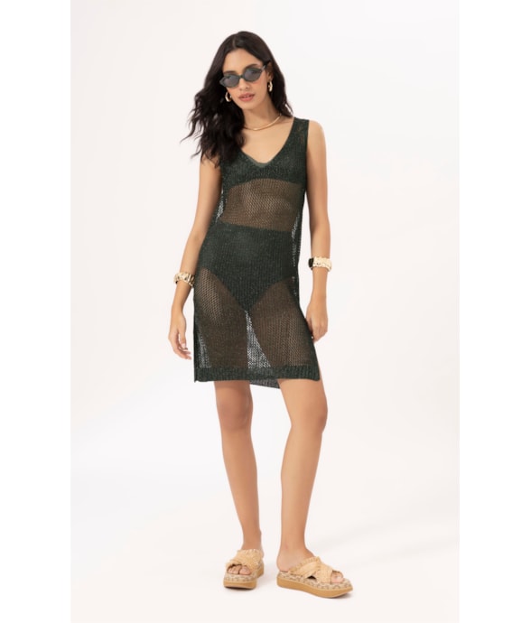Vestido Curto Tricot Wishes Preto