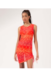 Vestido Curto Tule Essence Laranja