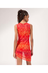 Vestido Curto Tule Essence Laranja