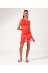 Vestido Curto Tule Essence Laranja