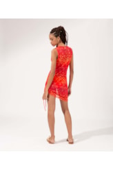 Vestido Curto Tule Essence Laranja