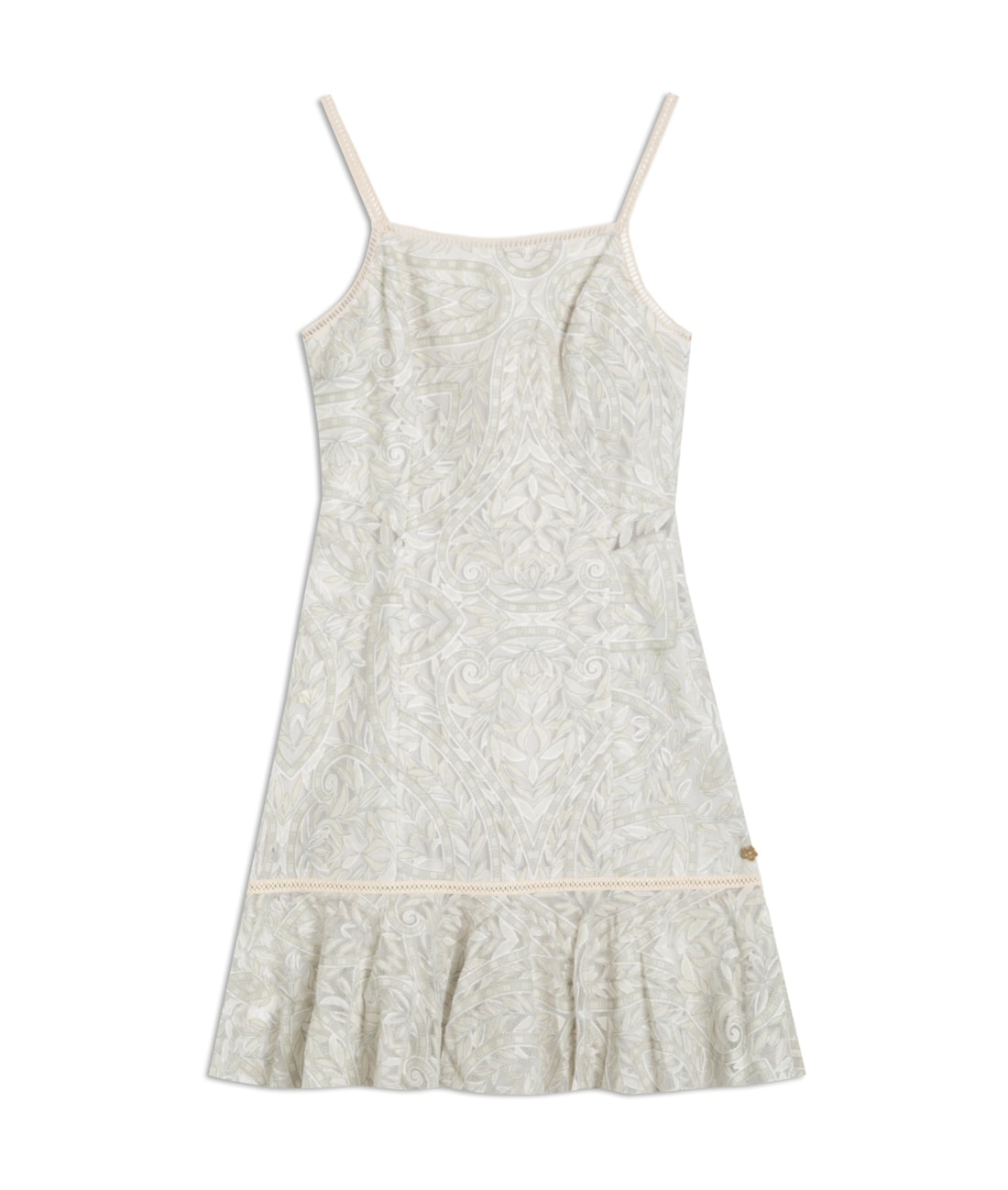 Vestido Curto Tule Estampado Unica