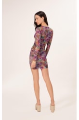 Vestido Curto Tule Haze Roxo