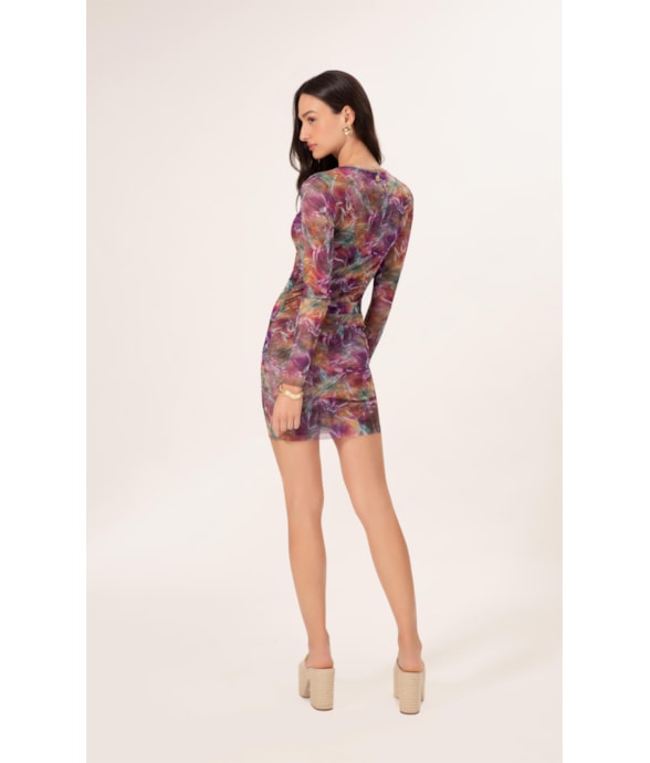 Vestido Curto Tule Haze Roxo