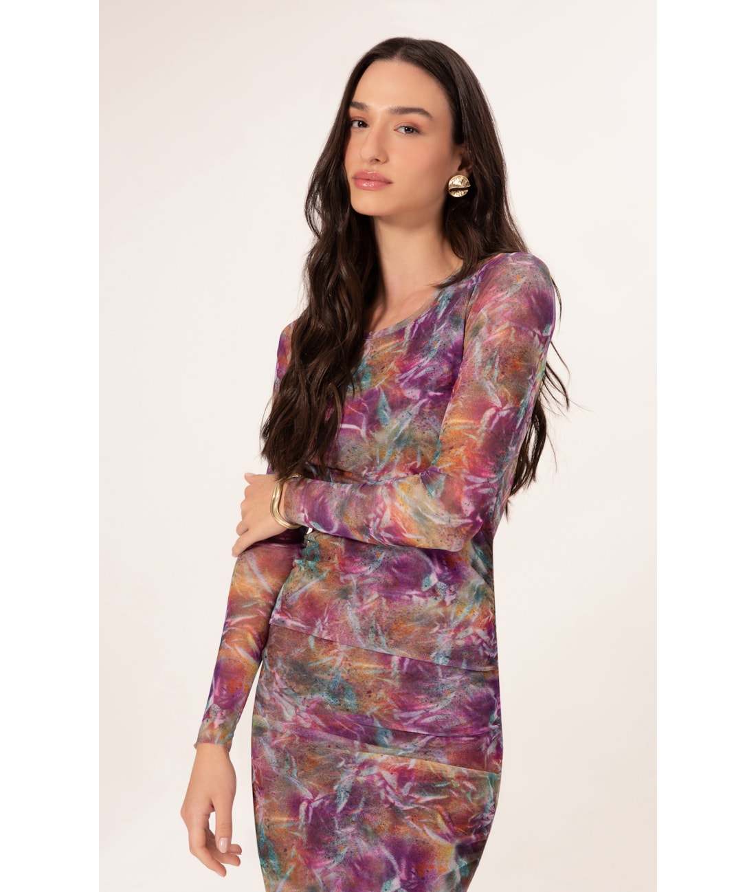 Vestido Curto Tule Haze Roxo